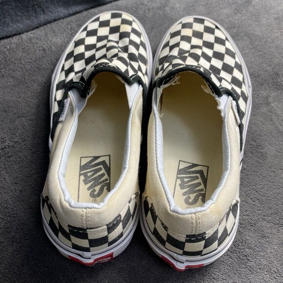 Vans Classic Checker Checkerboard Slip On Sneaker Black White Women’s 7.5 M6 US - Picture 5 of 12